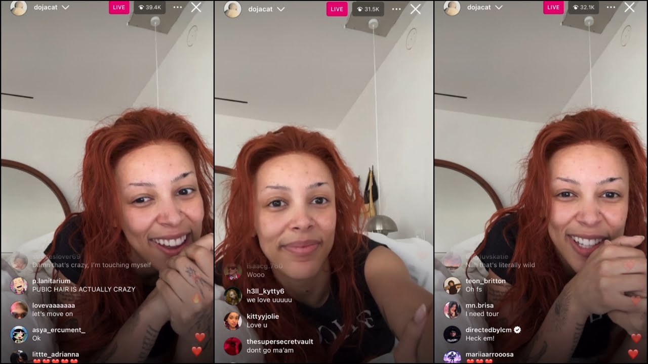 Doja-Cat-on-people-leaving-comments-about-her-natural-hair-Instagram-Live-Mar-30-2024